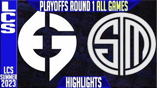 EG vs TSM Highlights ALL GAMES | LCS Summer 2023 Playoffs Upper RND 1  Evil Geniuses vs Team Solomid