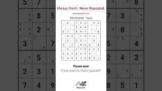MavonX's Hard Sudoku: X-WING - 05.22.2026