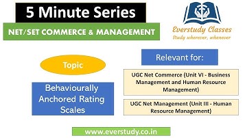 Behaviourally Anchored Rating Scales | 5 Minute Series | NTA UGC Net Commerce & Management