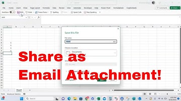 Share Excel Workbook as an Email Attachment from Excel! Share it as OneDrive Link! #howto #tutorial