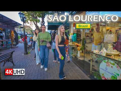 🇧🇷 Charming Spa Town Streets — São Lourenço Minas Gerais Brazil — Walking Tour 【 4K UHD 】