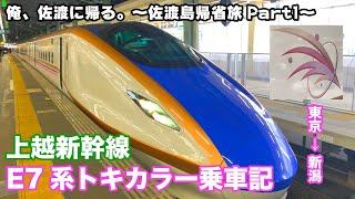 上越新幹線E7系トキ色のグリーン車に初乗車【2019 07 帰省Part1】