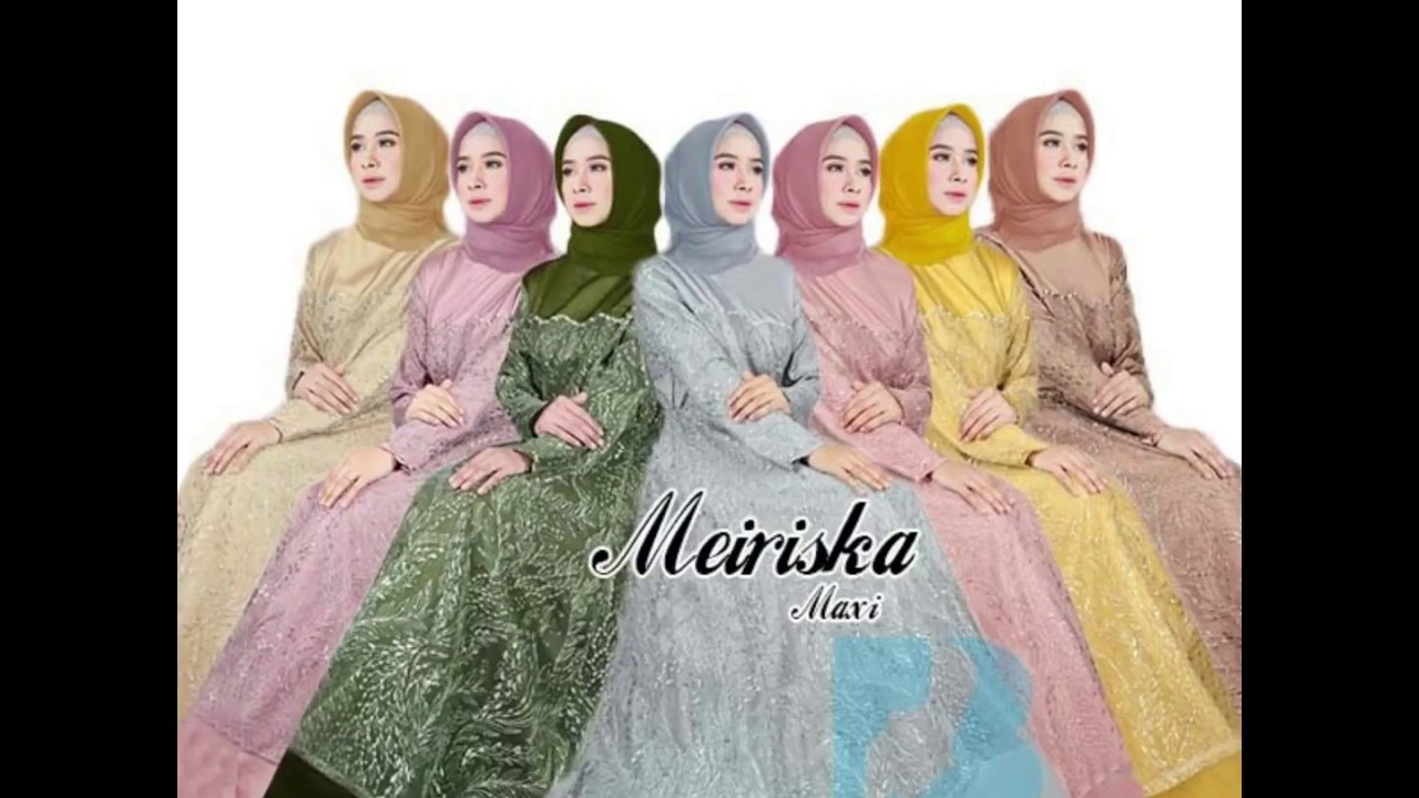  Gamis brokat pesta Meiriska terbaru Mewah Cantik Modern 