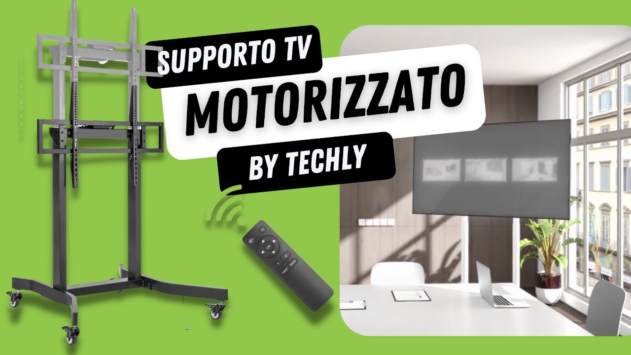 Supporto TV Motorizzato con Altezza Regolabile per TV da 55" a 100" e Telecomando - ICA-TR68M
