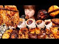 ASMR 매콤한 마라 팽이버섯, 새송이버섯, 표고버섯, 양송이버섯과 참소라 먹방 .MUKBANG