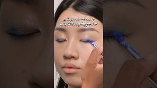 THE BEST Korean Color Eyeshadow tutorial 💙🫢 | #makeuptutorial #koreanmakeup #makeup