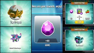 #256. Dragon city | Obtain 80 gems from new task | Luckily get 50 gems from Dragon TV chest.