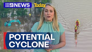 Third potential cyclone could be forming off Queensland coast | 9 News Australia