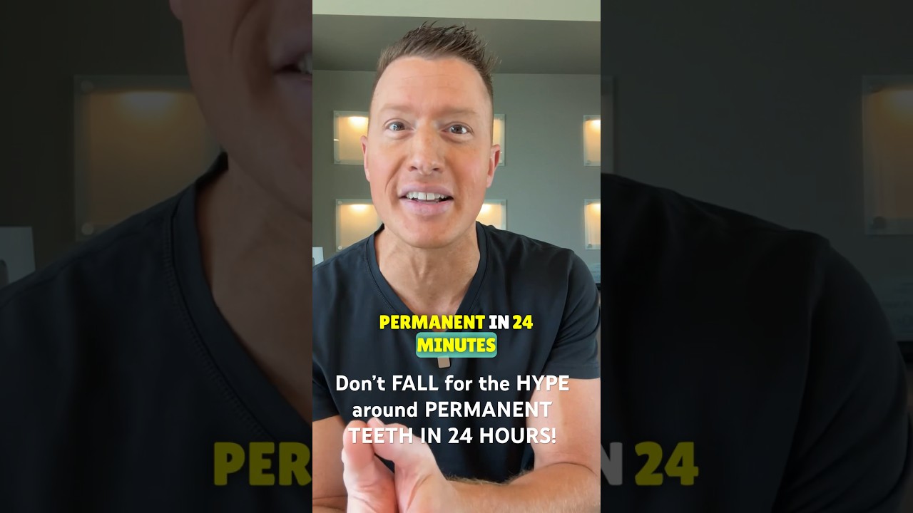 Permanent Teeth In 24 MINUTES! Full Mouth Dental Implants….Forget waiting 24 HOURS;) 
