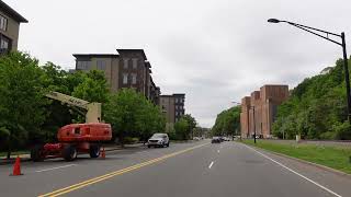 Driving from Cliffside Park, New Jersey through Lincoln Tunnel to 9th Ave New Yorck City, 4K