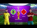 Brazil vs Morocco | FIFA World Cup 2022 Qatar | Neymar vs Hakimi | Full Match HD PES Gameplay