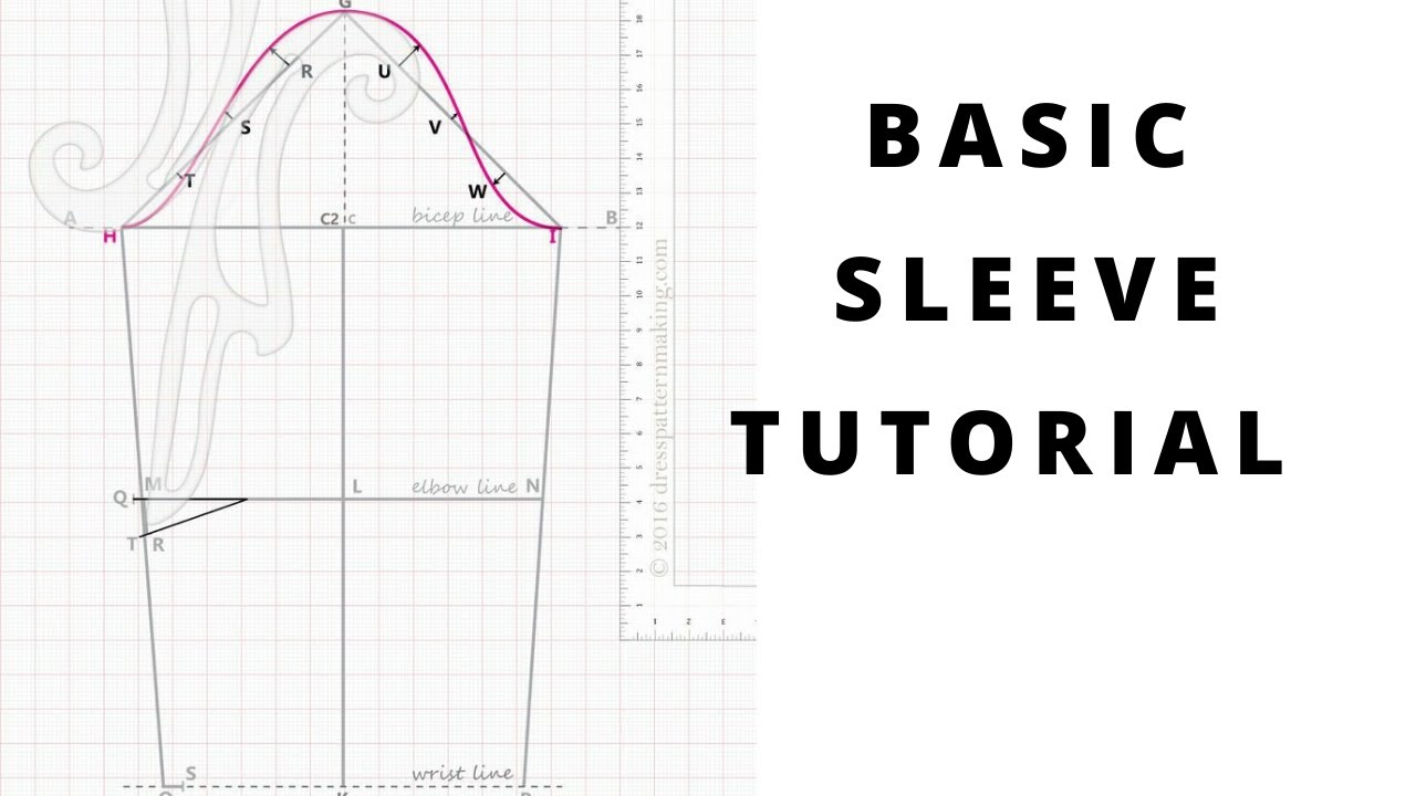 How to draft the basic sleeve pattern/elbow dart variation. YouTube