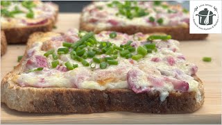 Schnelles Rezept / Flammkuchen Toast