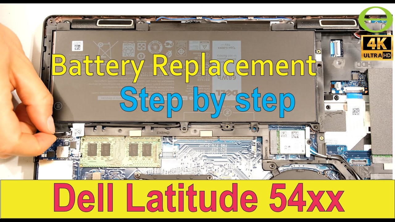 How to replace the battery in a Dell Latitude 5400 laptop