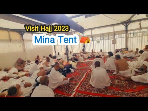 inside View of mina Tent ⛺️ full view #hajjlive2023