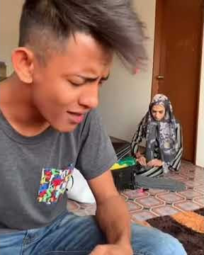 Izinkan -Thomas Arya cover by tiktokers famous ( Kak Falat & Shahirfan )