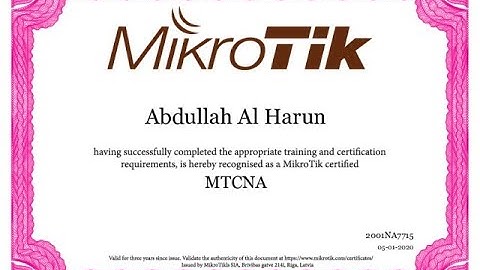 Part 3 # Hardware and Software MikroTik Router