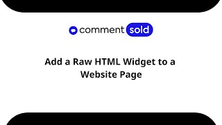 How to Add a Raw HTML Widget to a Website Page?