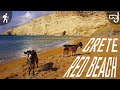 Crete’s Hidden Paradise: Hike &amp; Snorkel at Red Beach &amp; Matala Beach [4K Walk] with RELAXING music