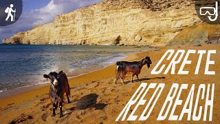 Crete’s Hidden Paradise: Hike & Snorkel at Red Beach & Matala Beach [4K Walk] with RELAXING music