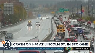 Crash at right lane of WB I-90 at Lincoln Exit cleared