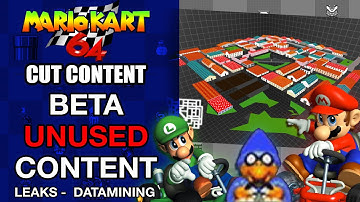 Beta Unused Content of Mario Kart 64 | Mario Cut Content