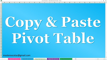 How to Copy & Paste Pivot Table in MS Excel 2016