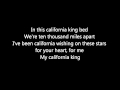 Rihanna california king bed lyrics