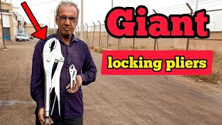 Hand-made lock pliers, the world's largest lock pliers