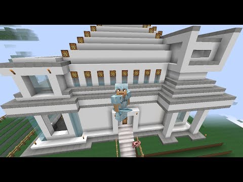 casa moderna en el bosque minecraft