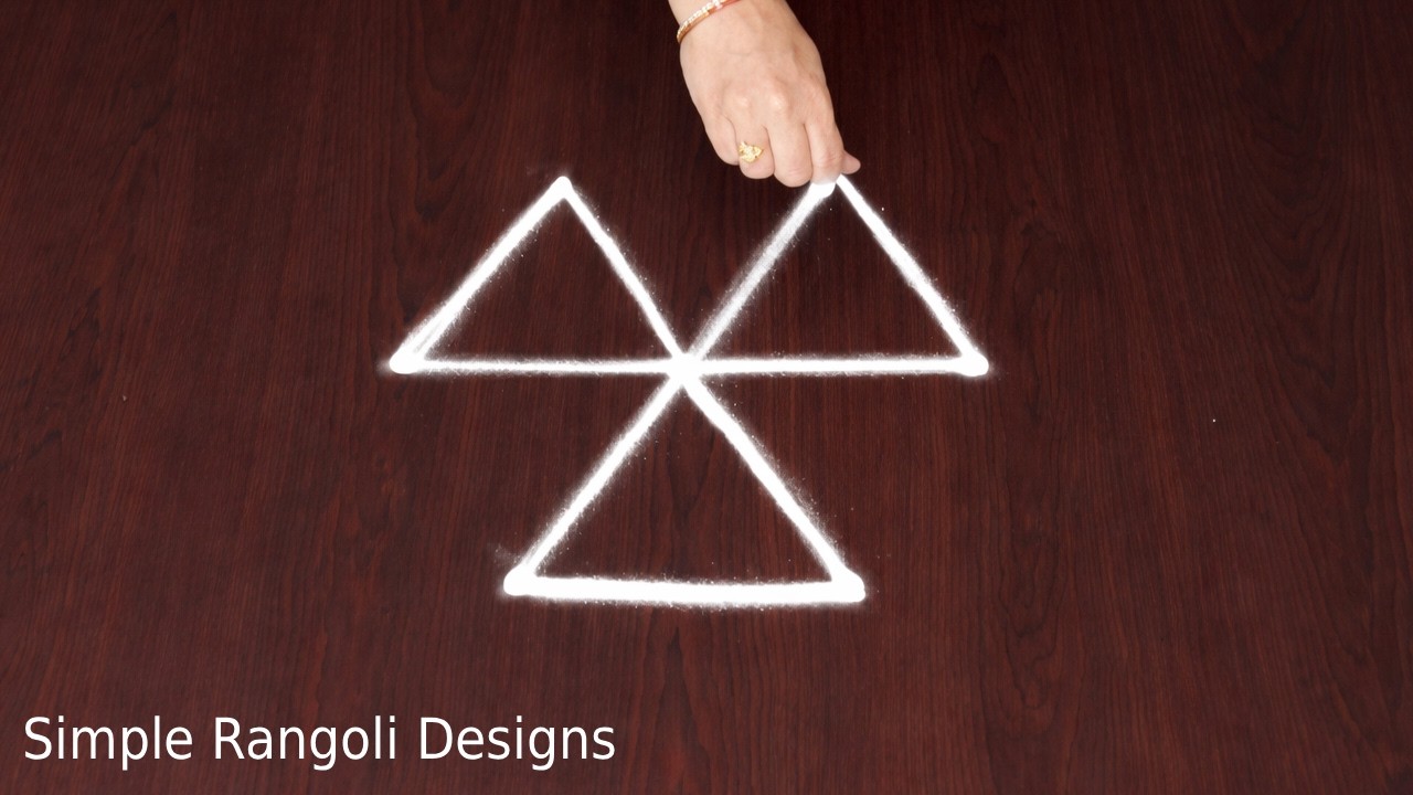 New Muggulu Designs Simple 3 2 Dots Rangoli with Easy Flower Kolam