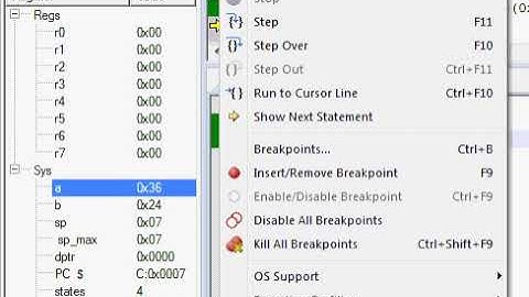 Addition operation in keil using accumulator