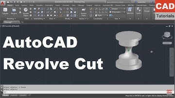 AutoCAD Revolve Cut | AutoCAD 3D Revolve Tool