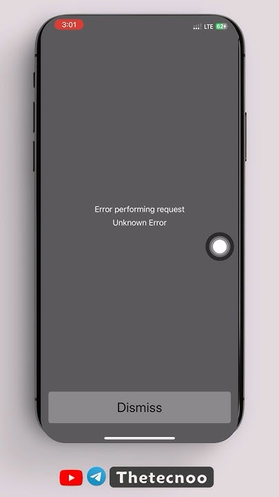 Error performing requestUnknown Error - YouTube