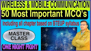 Wireless and Mobile Communication MCQ part-12| master class 6th semester Elx mcq| BTEUP_MCQ| MCQ