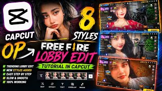 CapCut Free Fire Lobby Edit Tutorial | cute girl 🫦Trending Styles 🔥 Easy Step-by-Step Lobby Editing