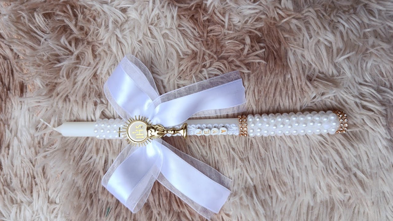 Vela personalizada para batizado de forma simples e fácil 