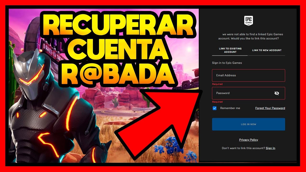 COMO RECUPERAR MI CUENTA DE EPIC GAMES YouTube