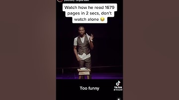 HE READ 1679 PAGES IN 2 SECONDS 😳😳😳😳