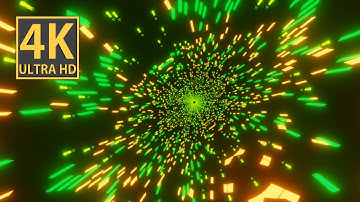 VJ LOOP NEON Green Orange Bokeh Tunnel Abstract Background Video Simple Lines Pattern 4k Screensaver