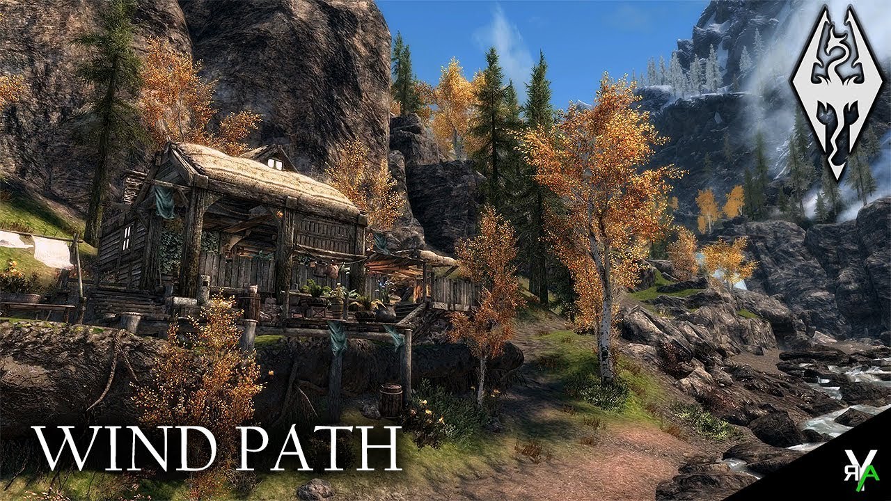 Valkyrie Skyrim Mods - This is Wind Path a small player home mod. This is  one of the very small few player homes currently that is mostly having the  player interact with