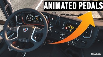 Animated Pedals, Animated Steering Wheel and Scania S Dashboard computer 1.7.1 | ETS2 Mods v1.40