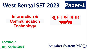 WBSET Paper-1 Complete Course || Number System MCQs |  Most Important MCQs on ICT