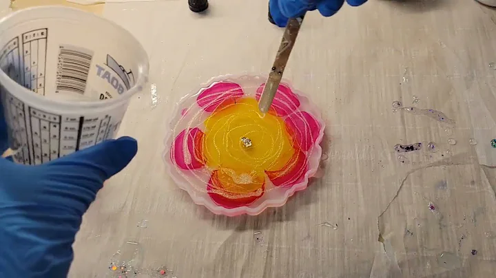 Dahlia inspired resin flower coaster / using platinum 360 resin