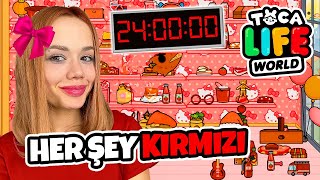 24 Saat Boyunca Herşey Kırmızı ? - Toca Life World