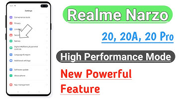Realme Narzo 20, 20a, 20 Pro High Performance Mode Feature Tips And Tricks