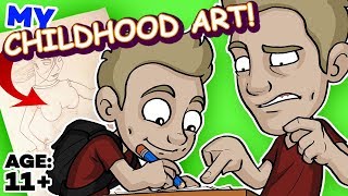 REACTING to my CHILDHOOD ART!