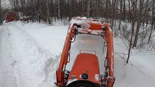 Winter Storm Orlena is no match for my B2920 Kubota Tractor in the Catskills.