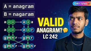 Valid Anagram | LC 242 🔥 Frequency Count Trick Explained 🚀 Day 11/40