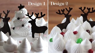 Simple 2 Style Deer Cake Design for Christmas | Homemade Christmas Cake